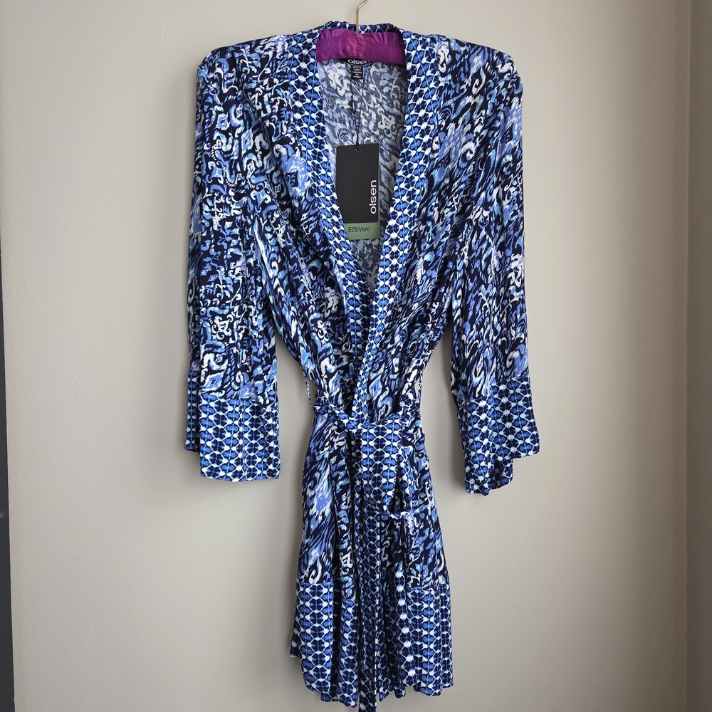 Robe NWT Kimono Wrap  Cardigan  Duster Viscose Olsen Loungewear Sz S/M